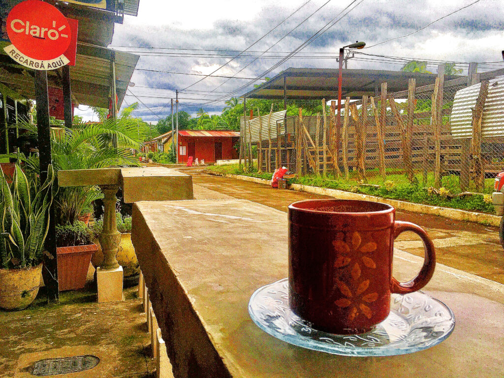 Morning coffee mug on wall in Ometepe